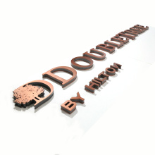 DINGYISIGN Factory Supply 3D Custom Sign Vintage Brass Custom Logo Metal Sign For Hotel Signage